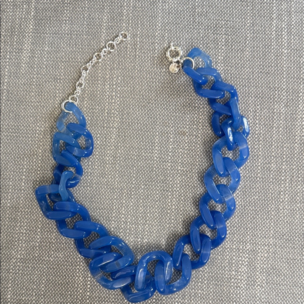 Ann Taylor Vibrant Blue Chain Necklace-New